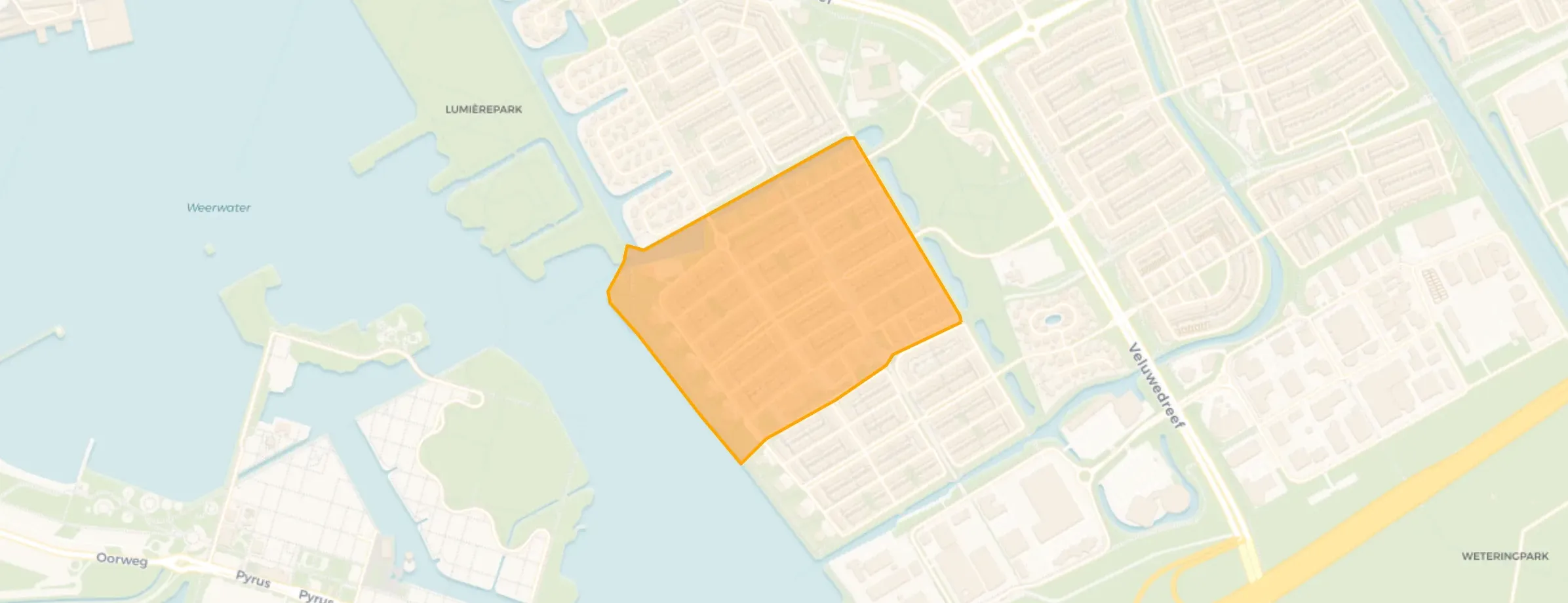 Buurt Filmwijk Zuid-noord van Walt Disneyplantsoen, Almere