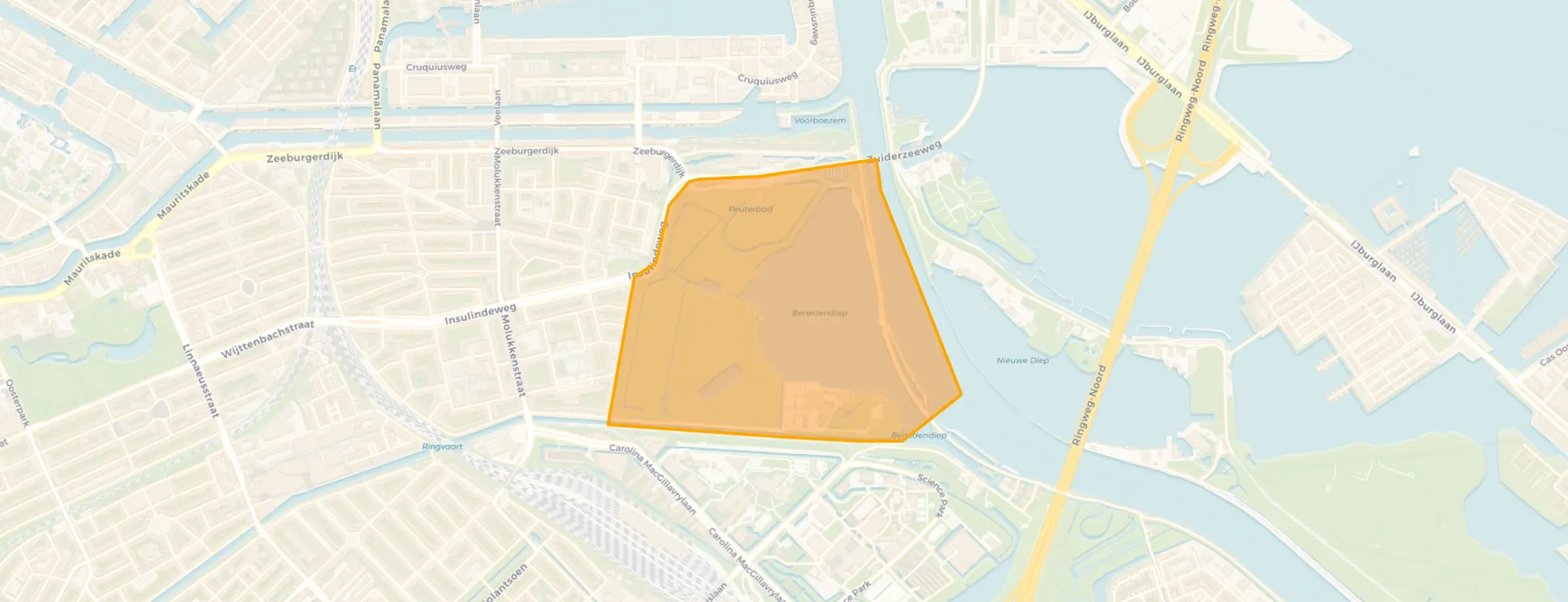 Kaart van Flevopark