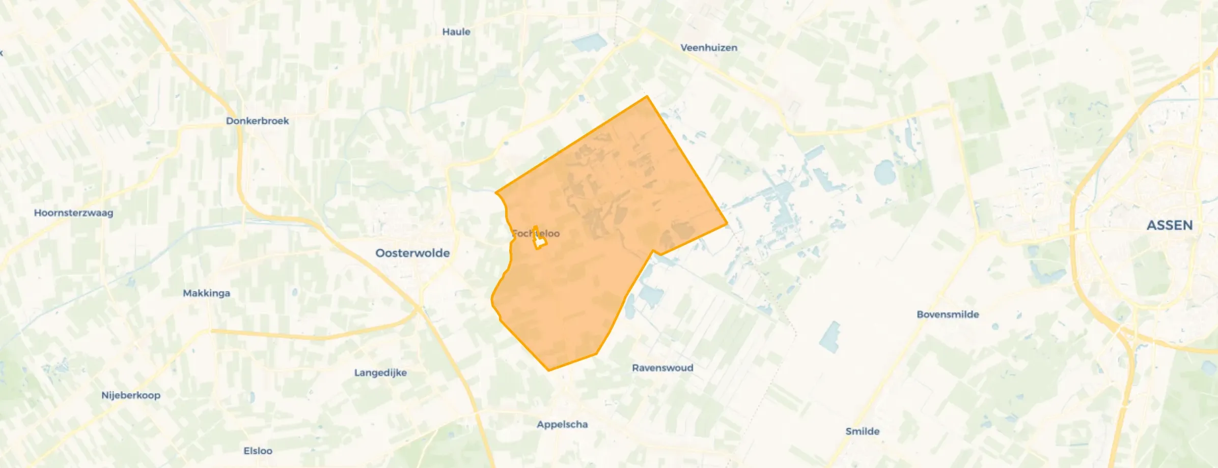 Kaart van Fochteloo-Buitengebied