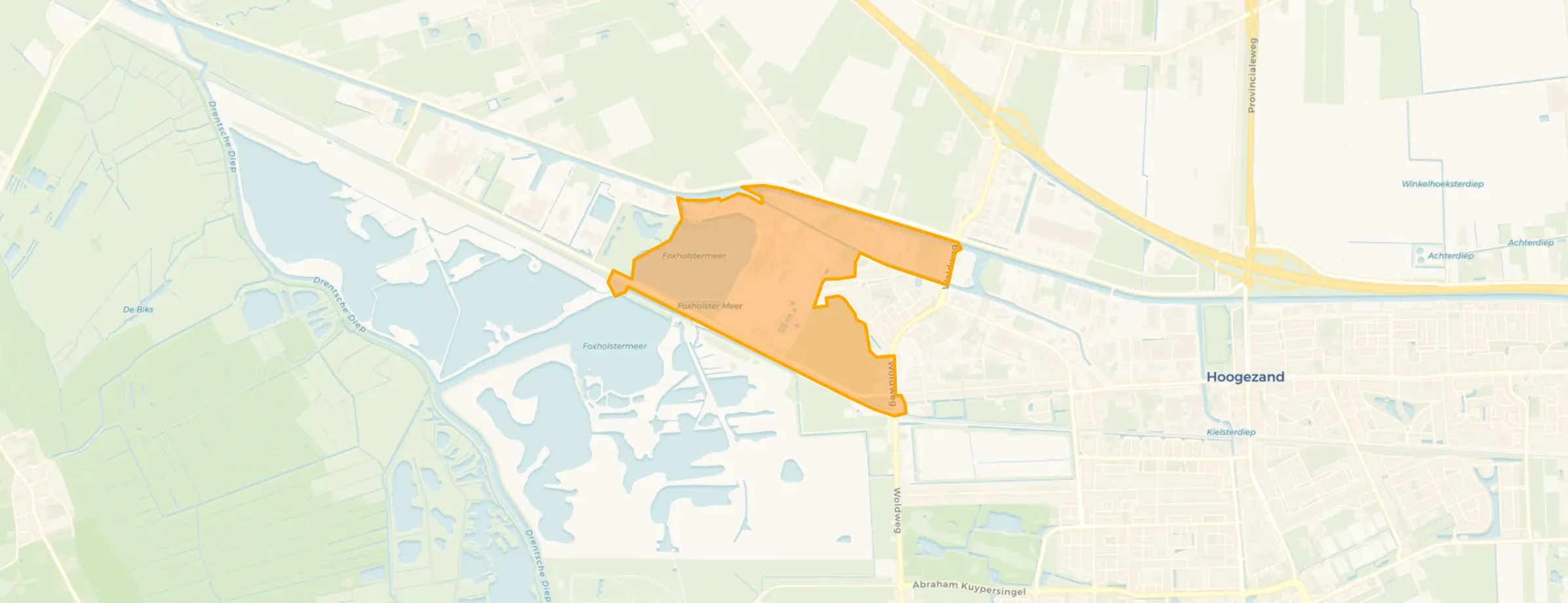 Kaart van Foxhol Industriegebied