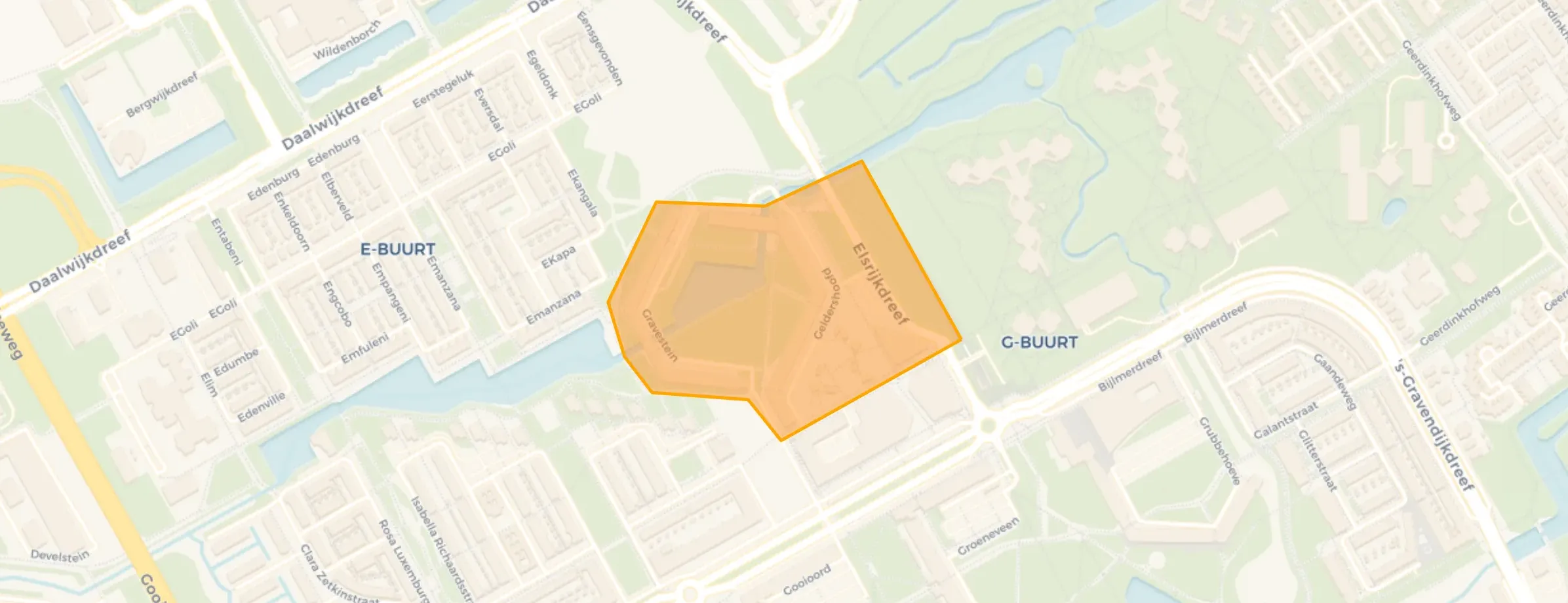 Kaart van G-buurt-Noord