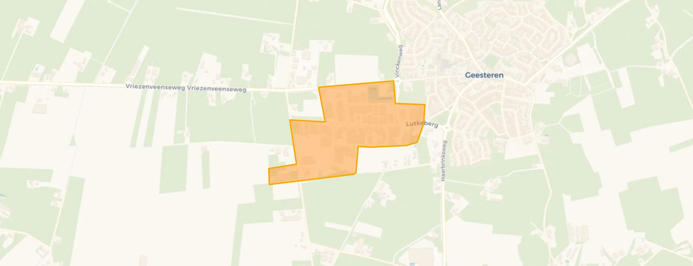 Kaart van Geesteren industrie Lutkeberg