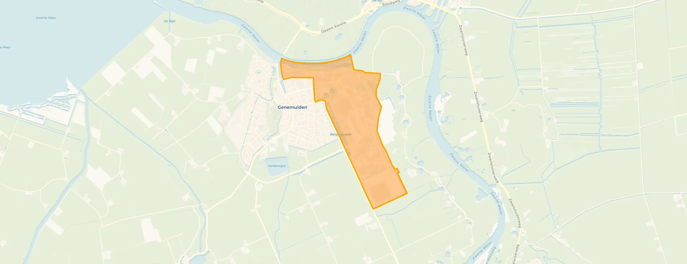 Kaart van Genemuiden Industrieterrein