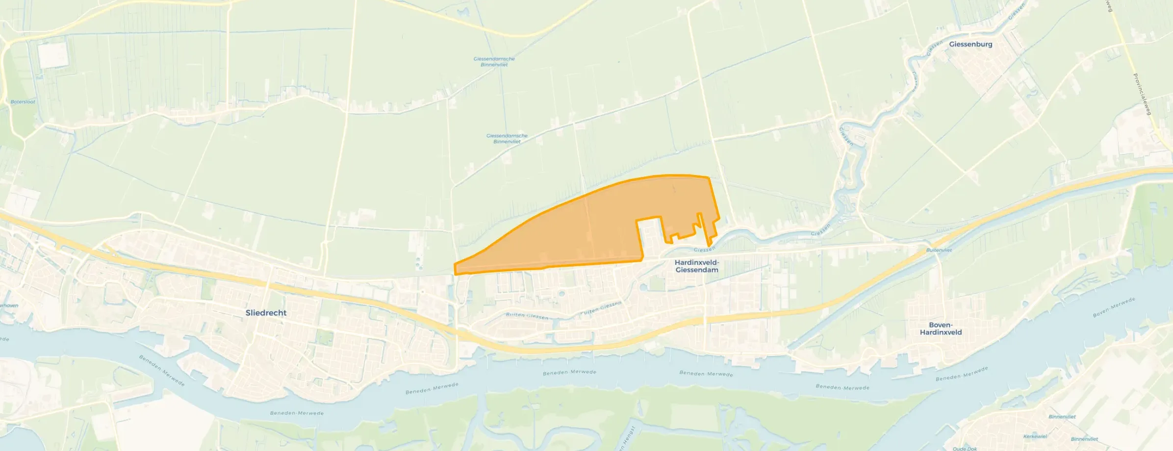 Kaart van Giessendam Het oog