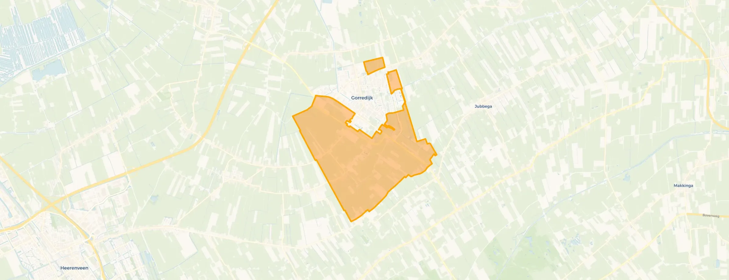 Kaart van Gorredijk-Buitengebied