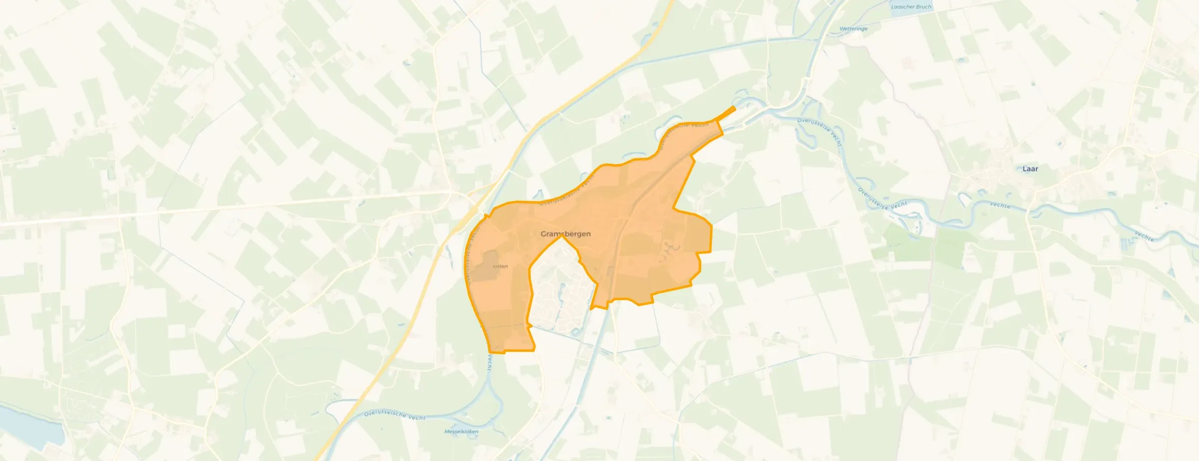 Kaart van Gramsbergen Kern