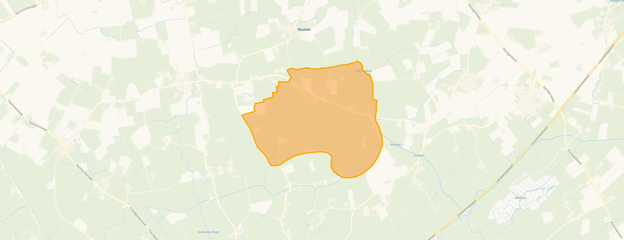 Kaart van Hantumeruitburen