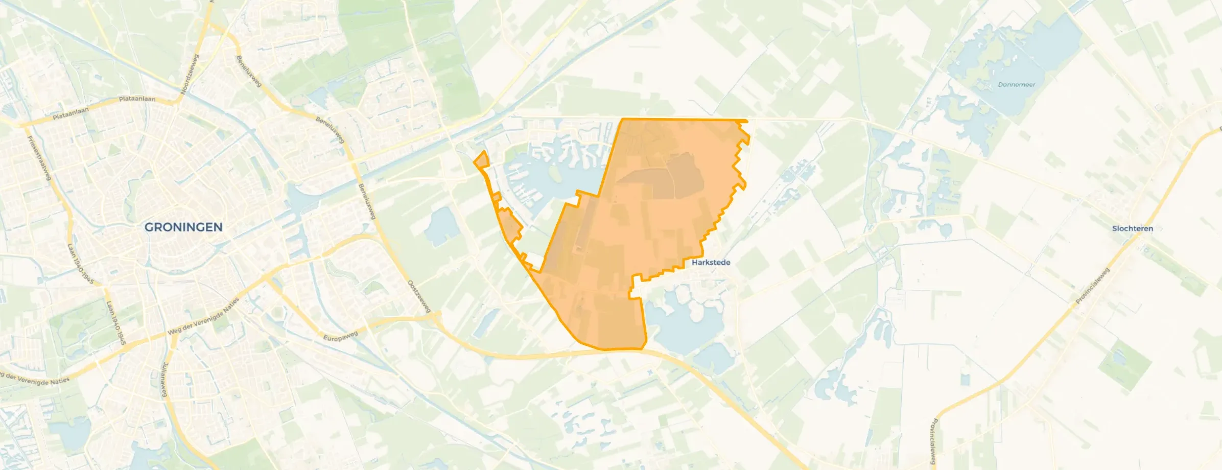 Kaart van Harkstede GN
