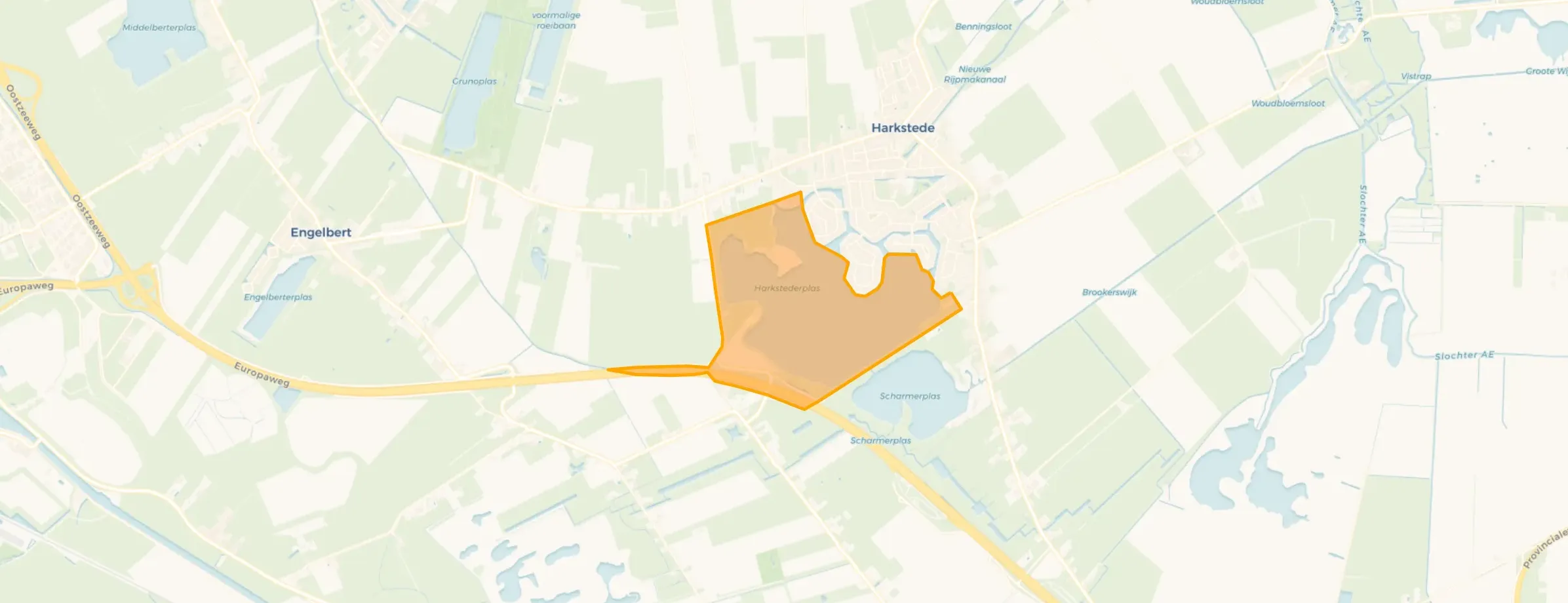 Kaart van Harkstede Recreatiegebied