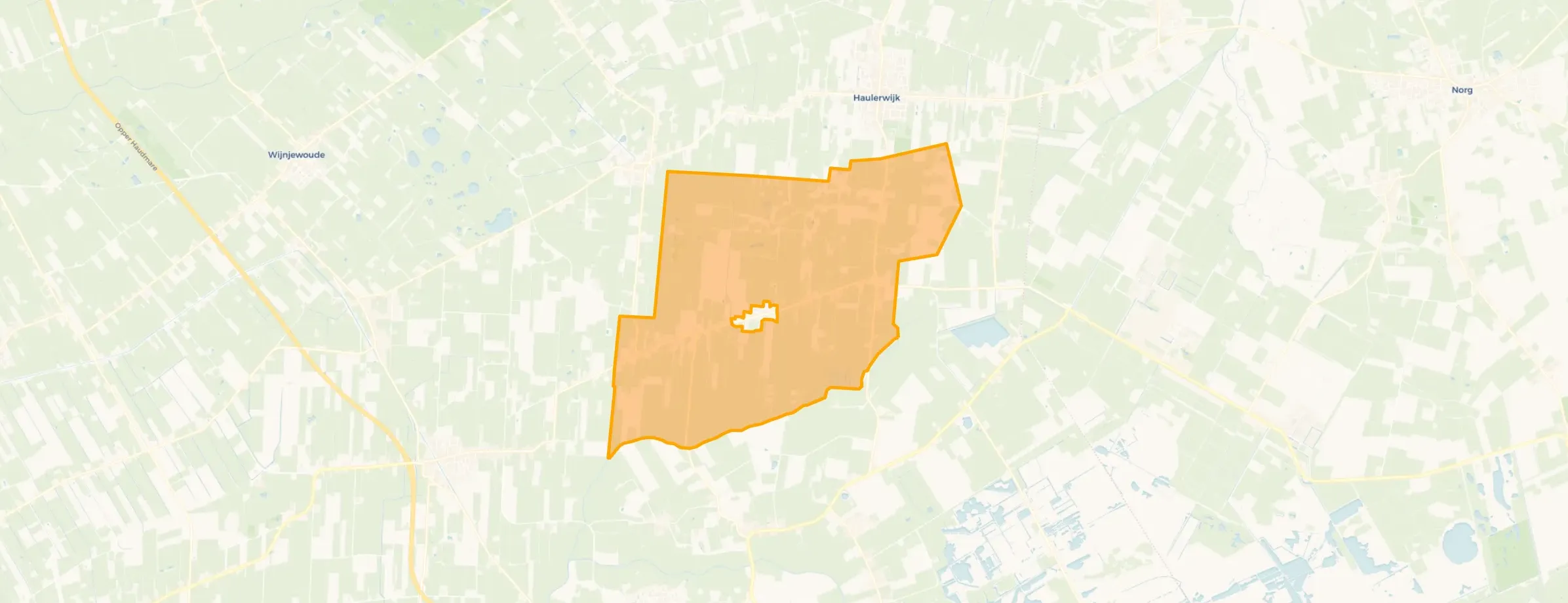 Kaart van Haule-Buitengebied