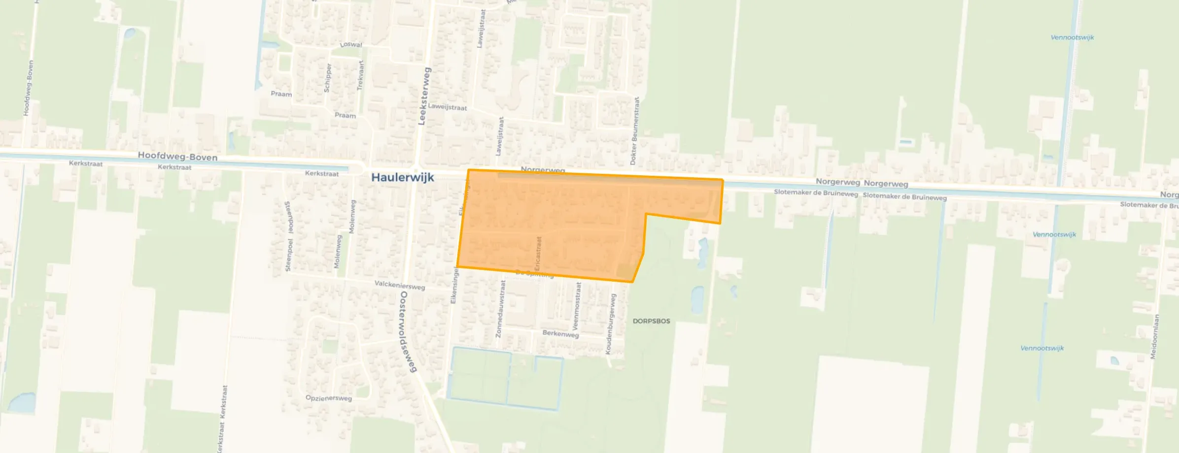 Haulerwijk-Bruïneweg in Ooststellingwerf