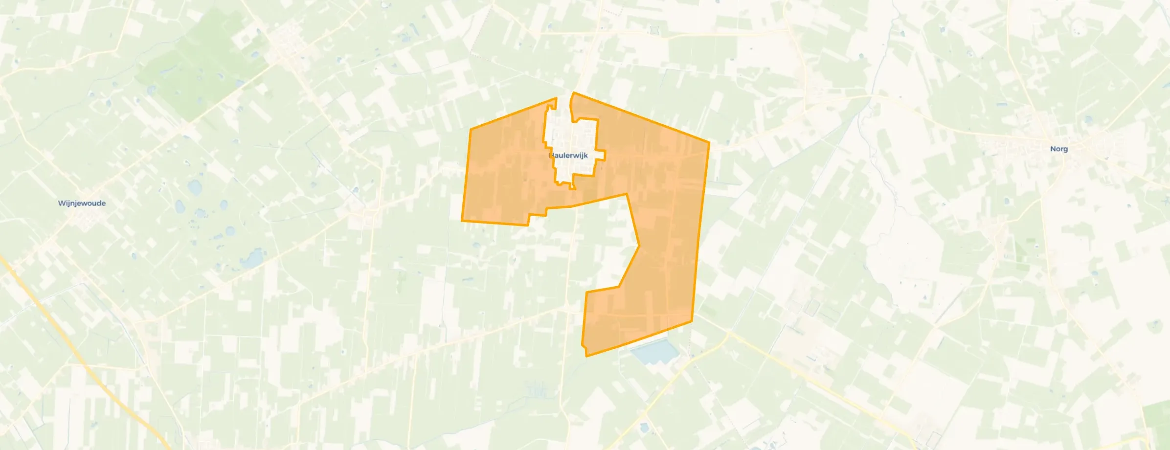 Kaart van Haulerwijk-Buitengebied