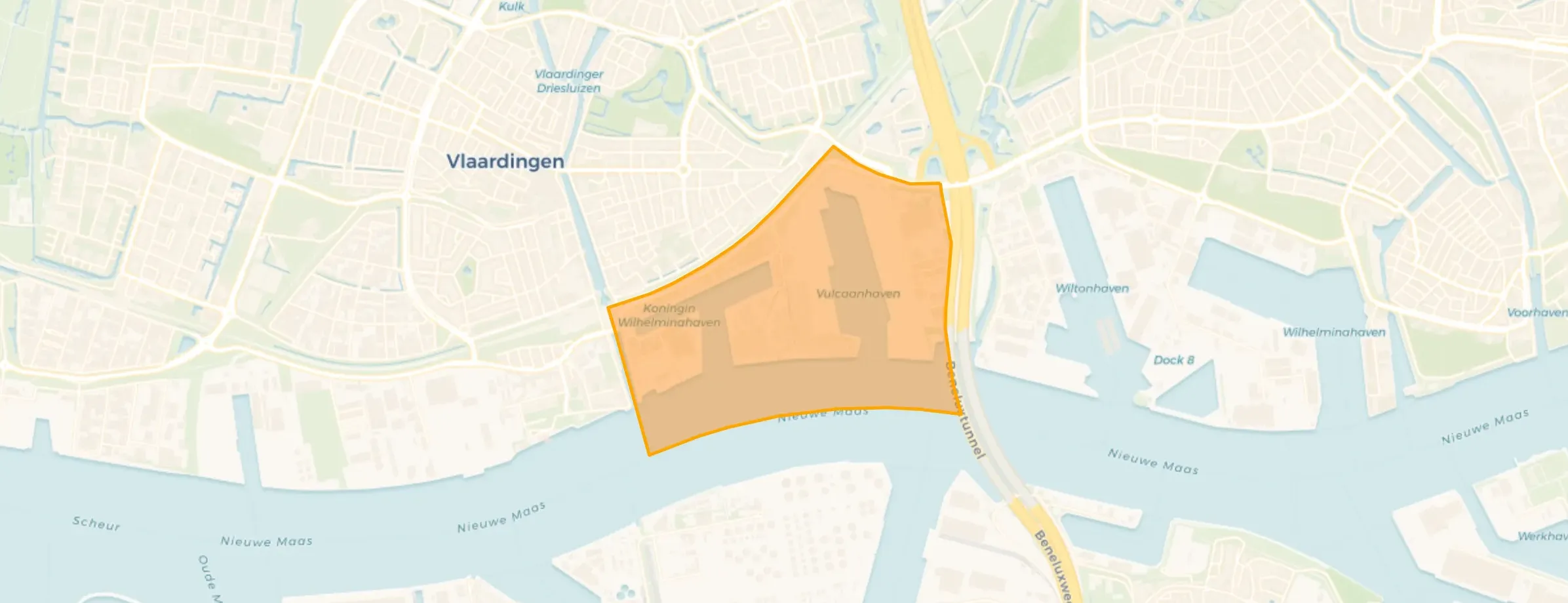 Kaart van Havengebied Oost