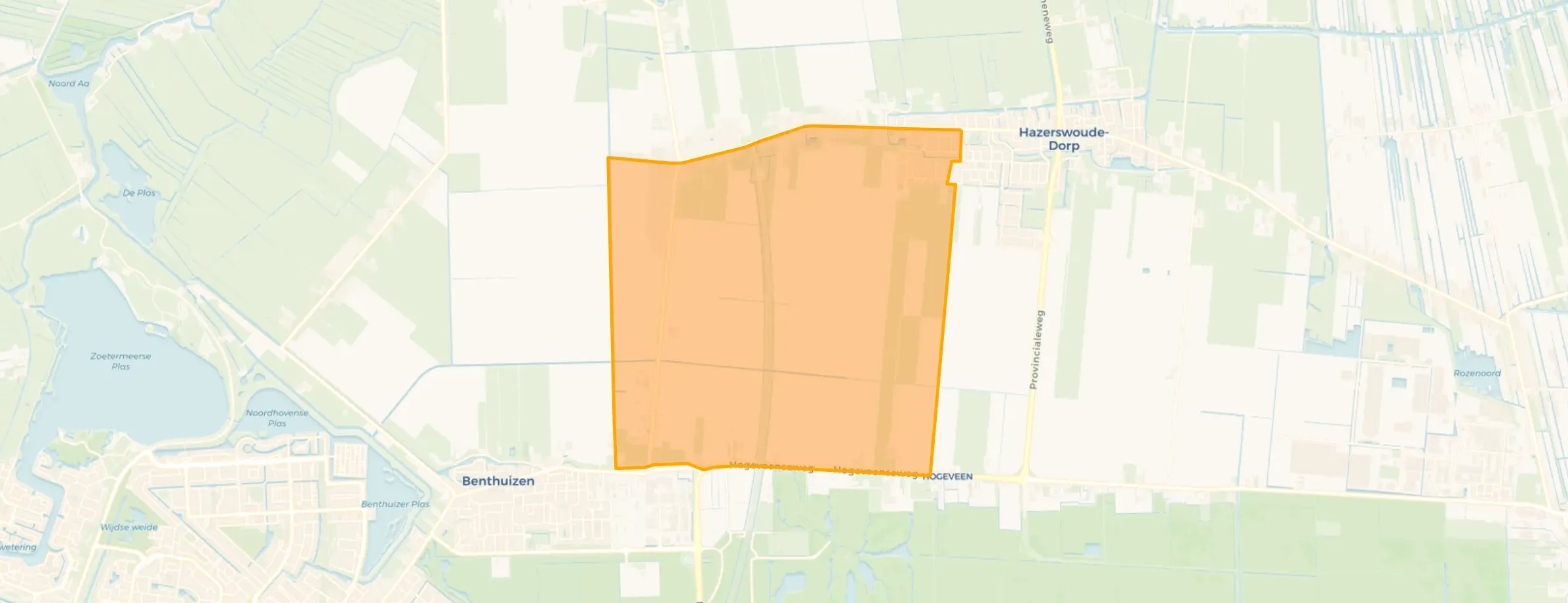 Kaart van Hazerswoude-Dorp-West