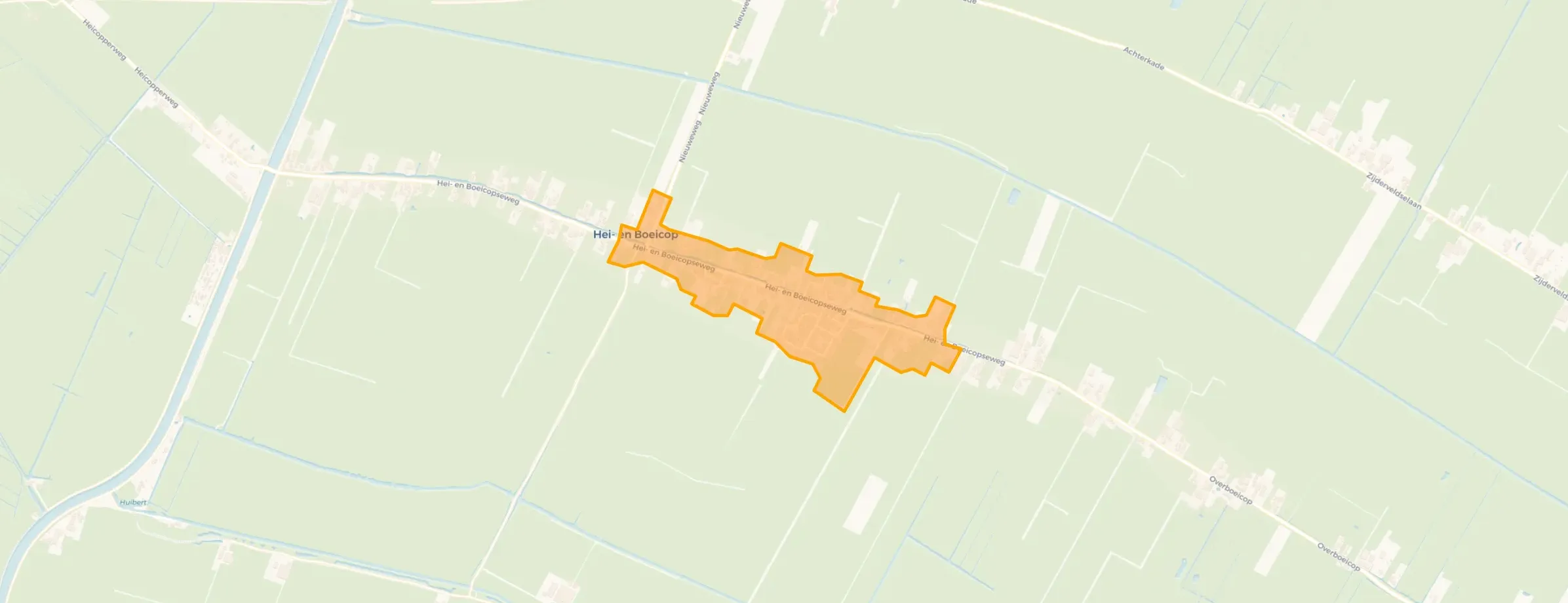 Kaart van Hei- en Boeicop kern