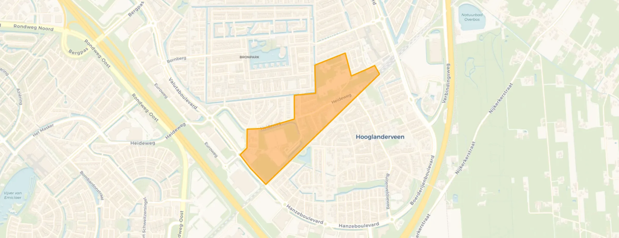 Heideweg en omgeving in Amersfoort