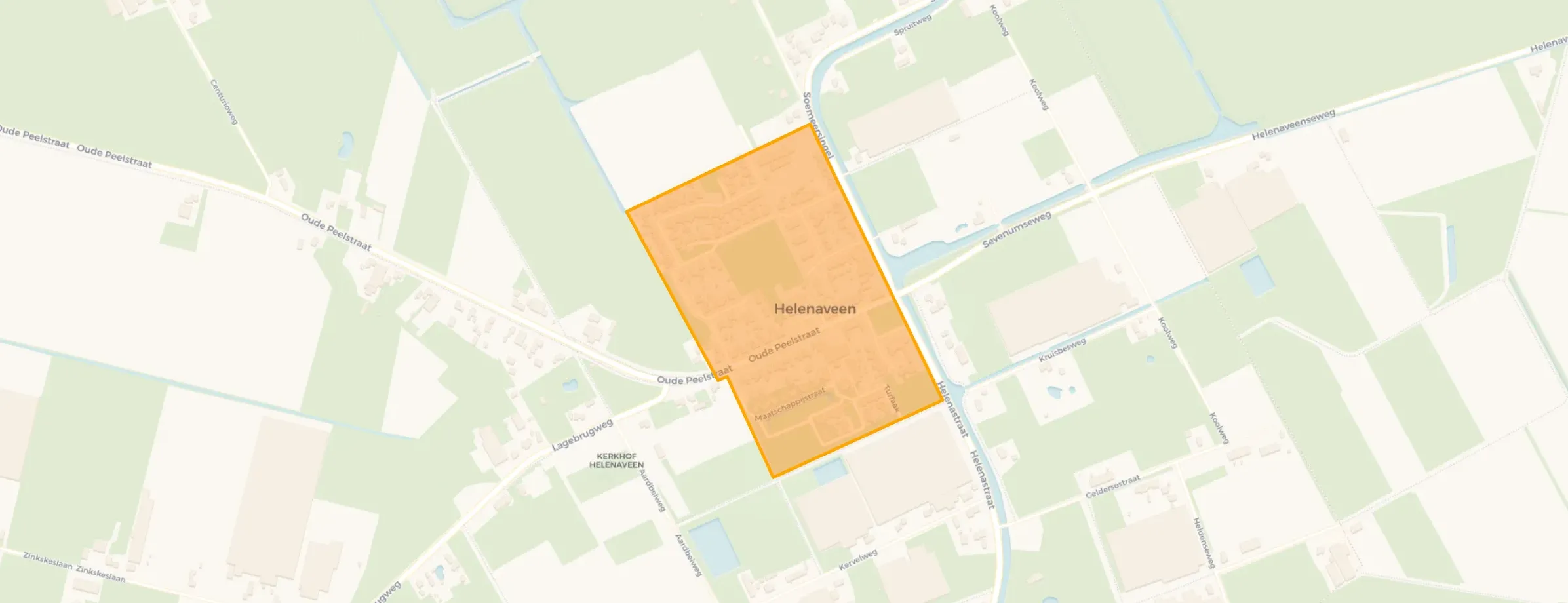 Kaart van Helenaveen kern