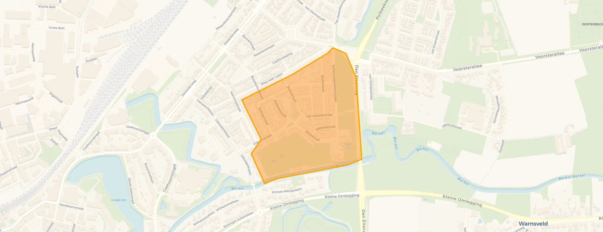 Kaart van Helleraetplein en omgeving