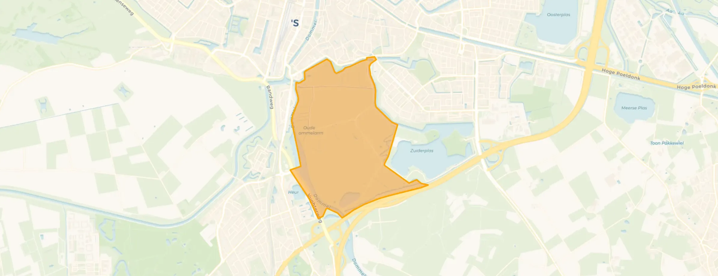 Kaart van Het Bossche Broek