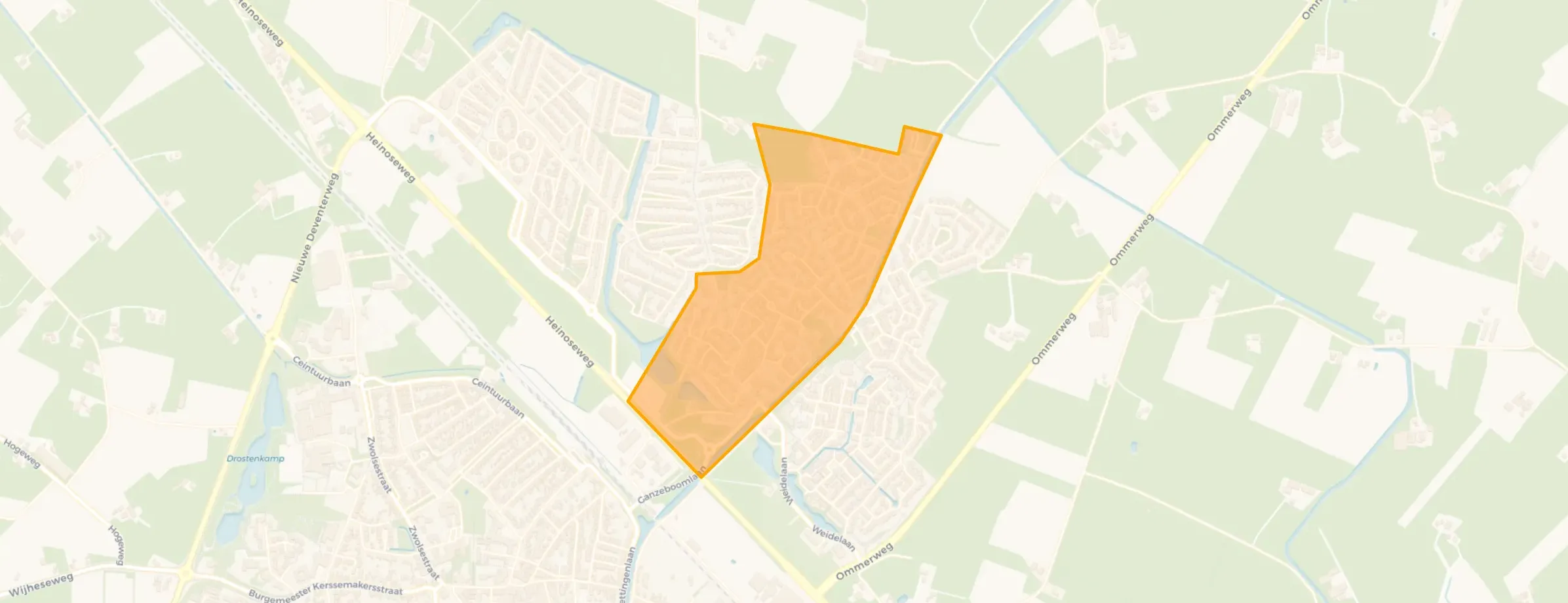 Kaart van Het Raan West