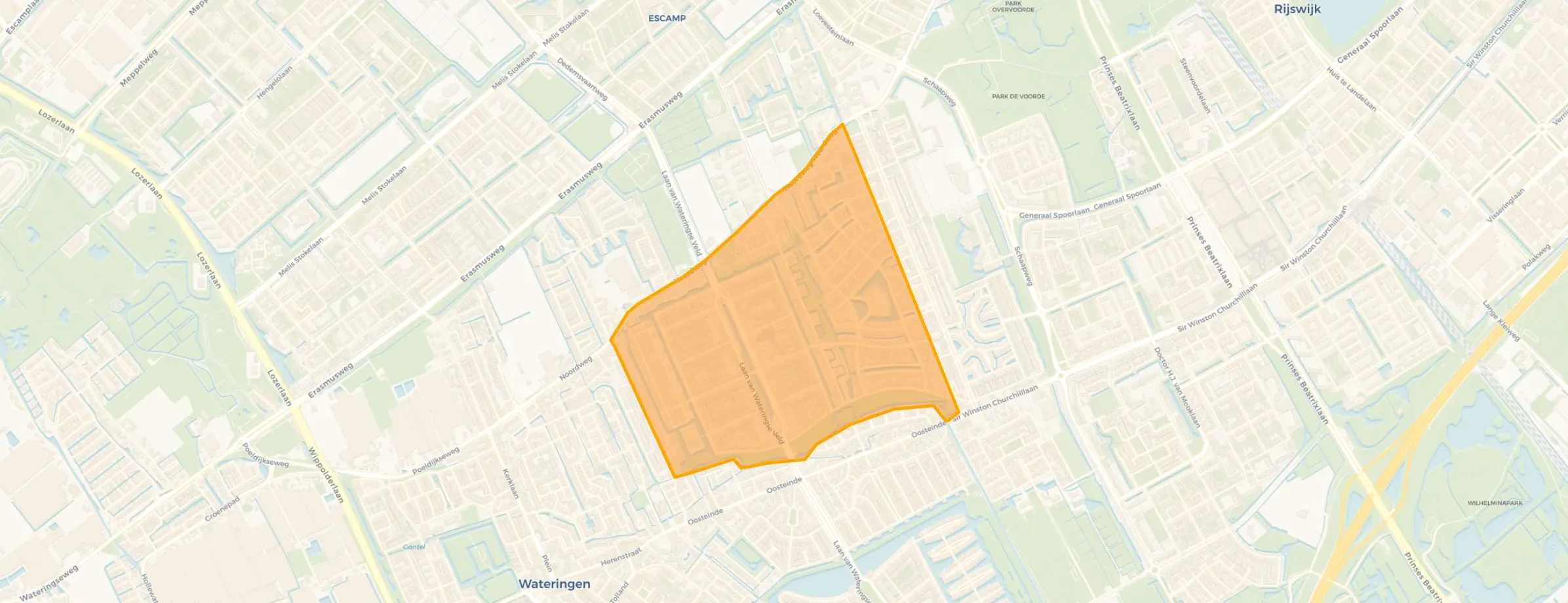 Kaart van Hoge Veld
