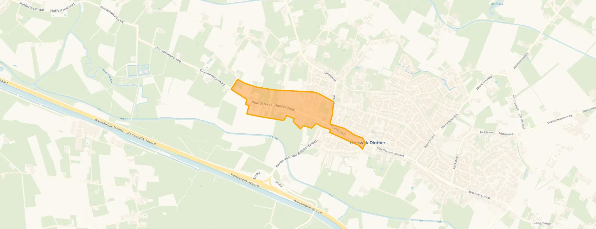 Kaart van Hoofdstraat