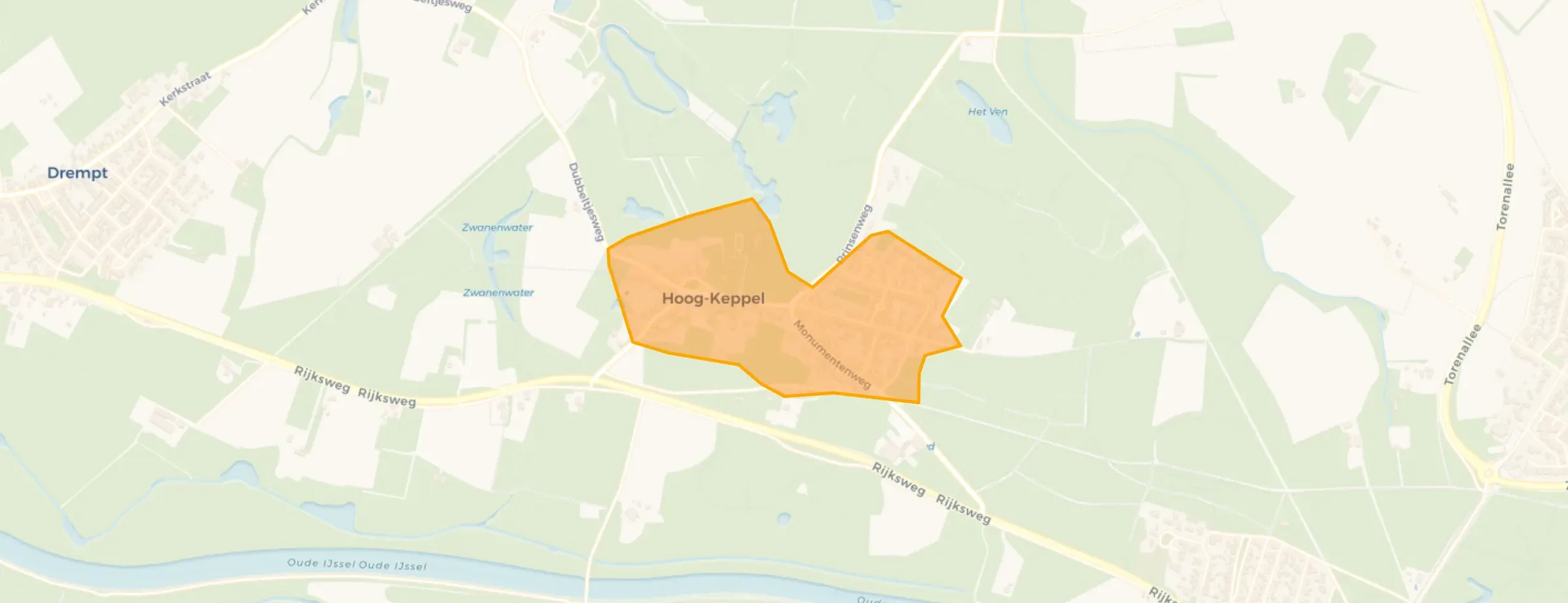 Kaart van Hoog-Keppel