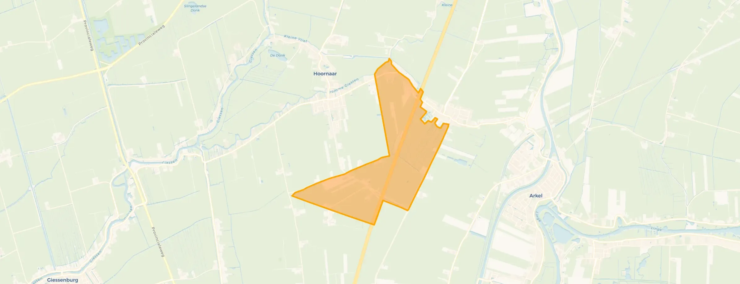 Kaart van Hoogblokland-Buitengebied-Zuid