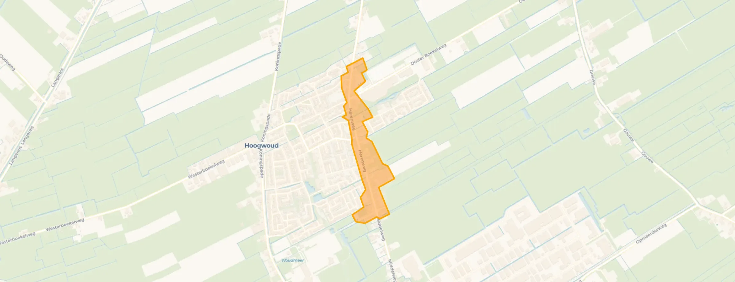 Kaart van Hoogwoud Lint