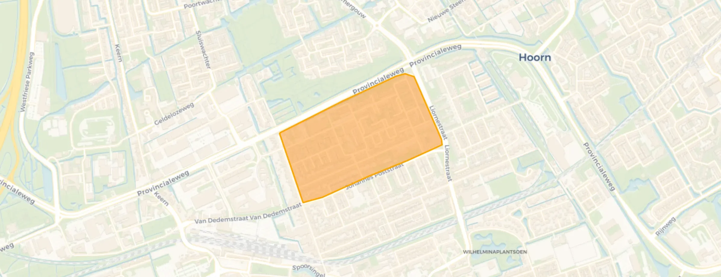 Kaart van Hoorn Noord - Buurt 12 01
