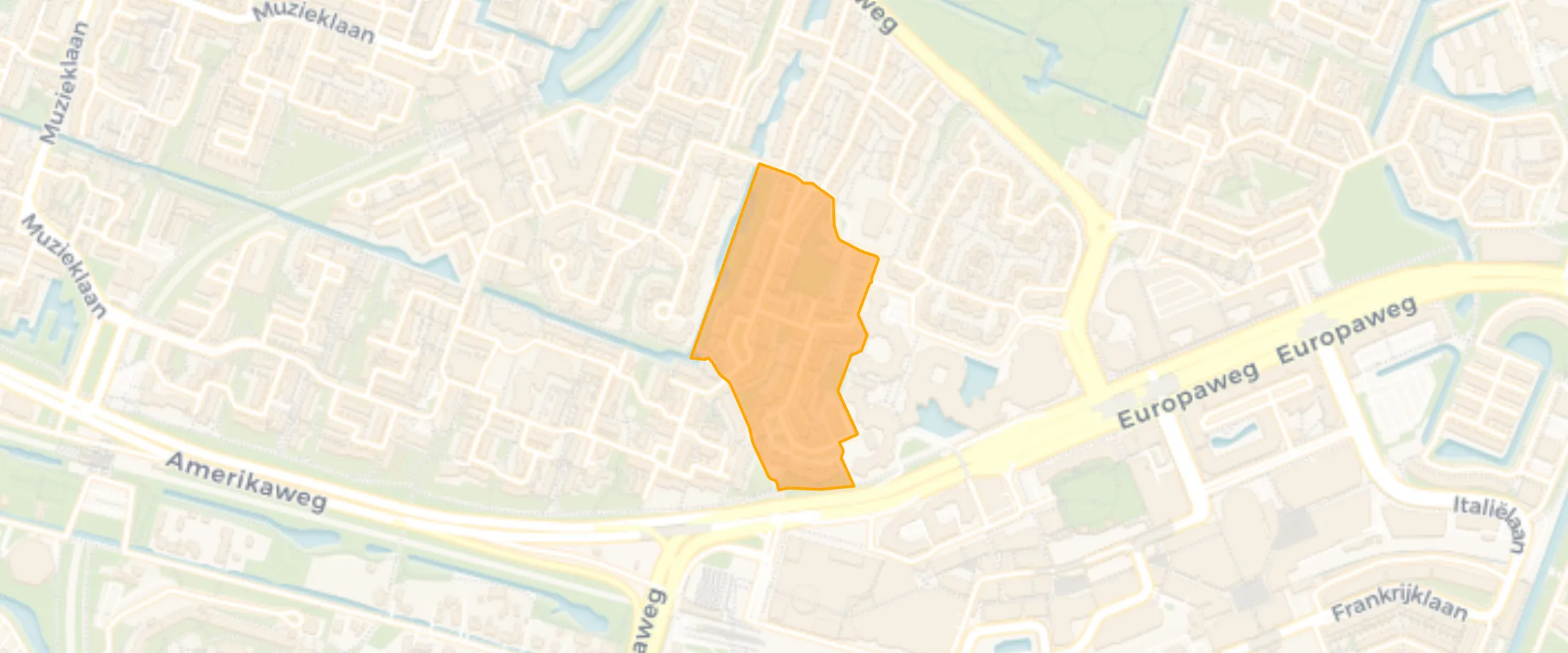 Map of Hovenbuurt midden-Oost