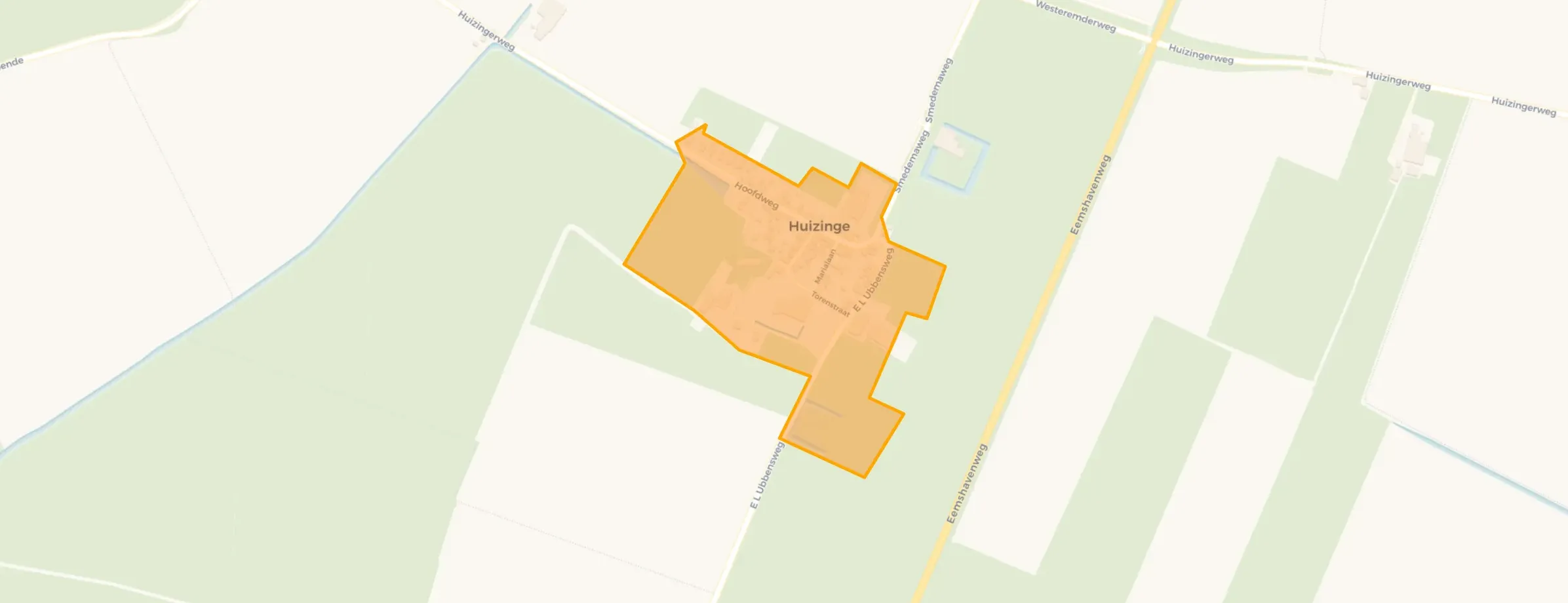 Kaart van Huizinge