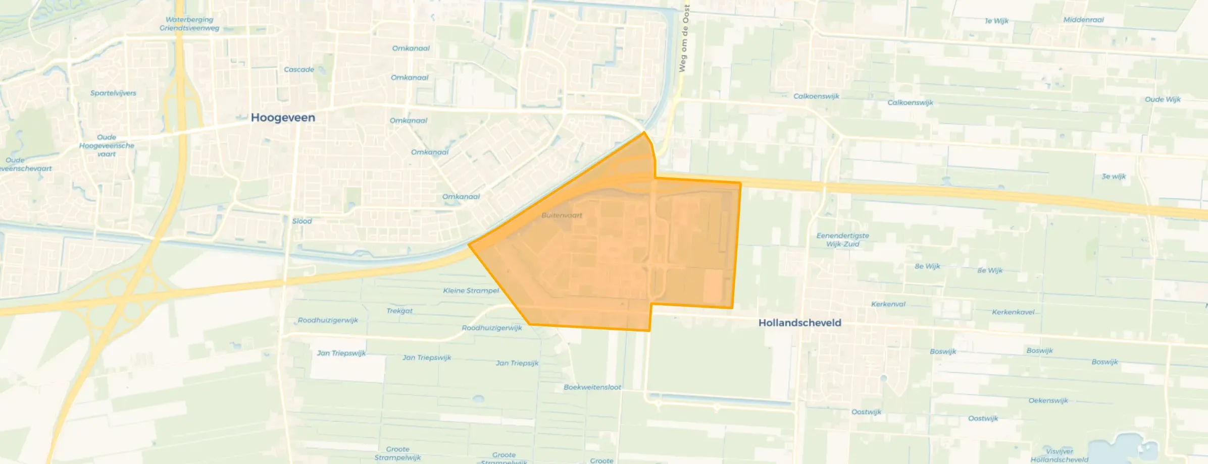 Kaart van Industriegebied Buitenvaart