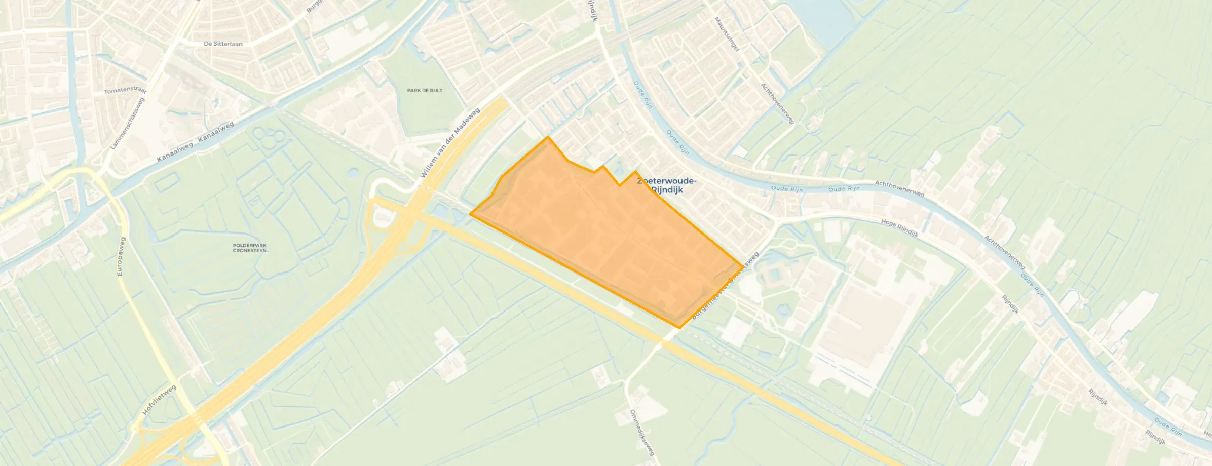 Kaart van Industriegebied Grote Polder