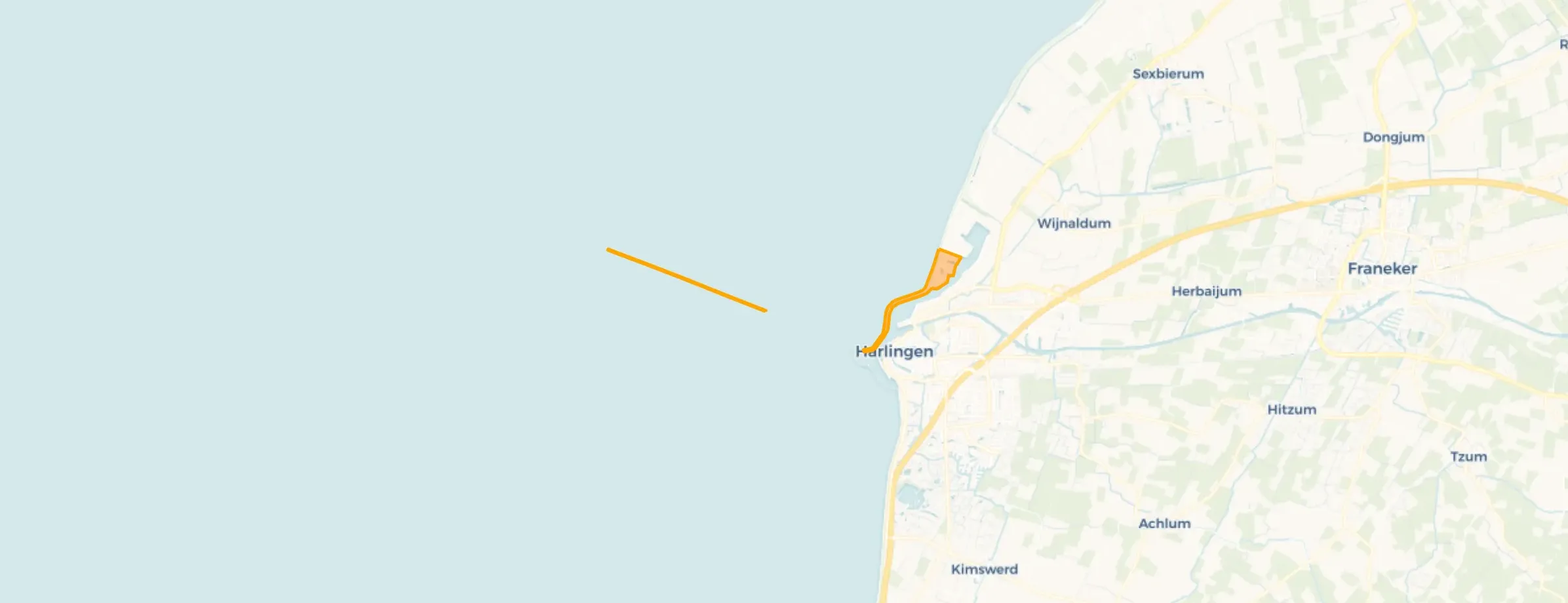 Kaart van Industriehaven en omgeving