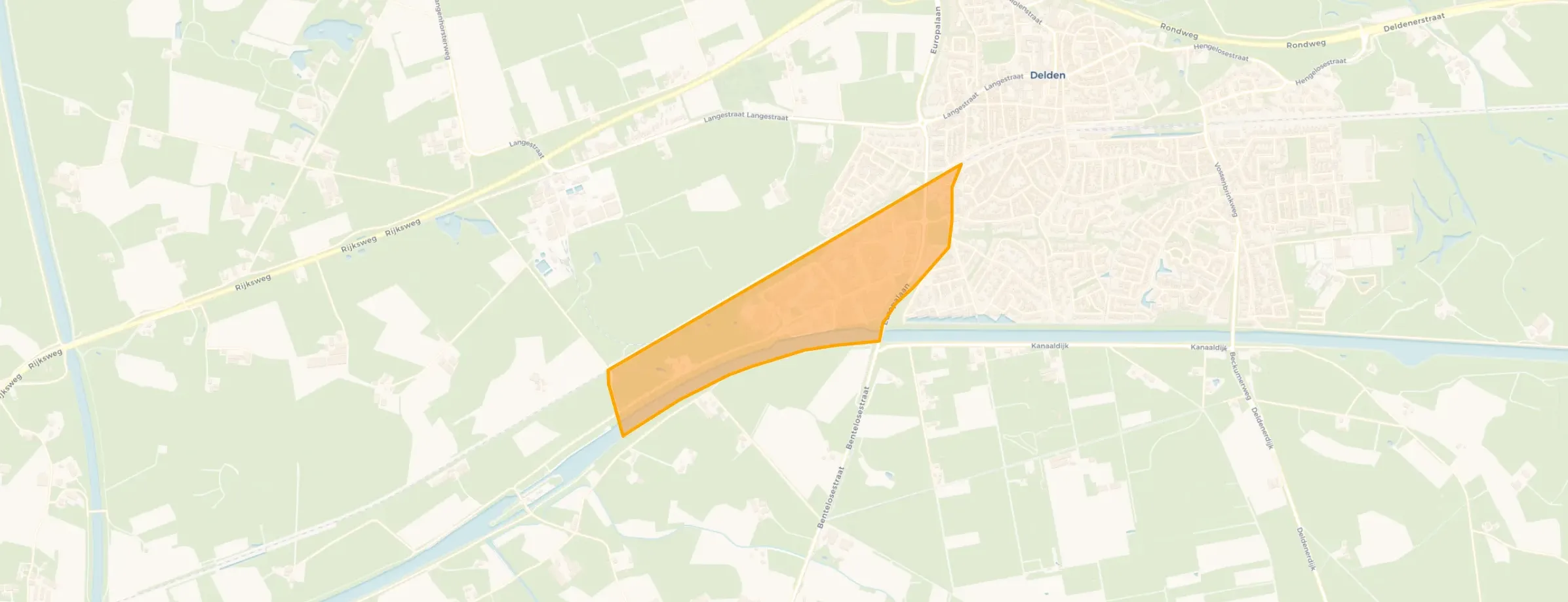 Kaart van Industrieterrein-Delden