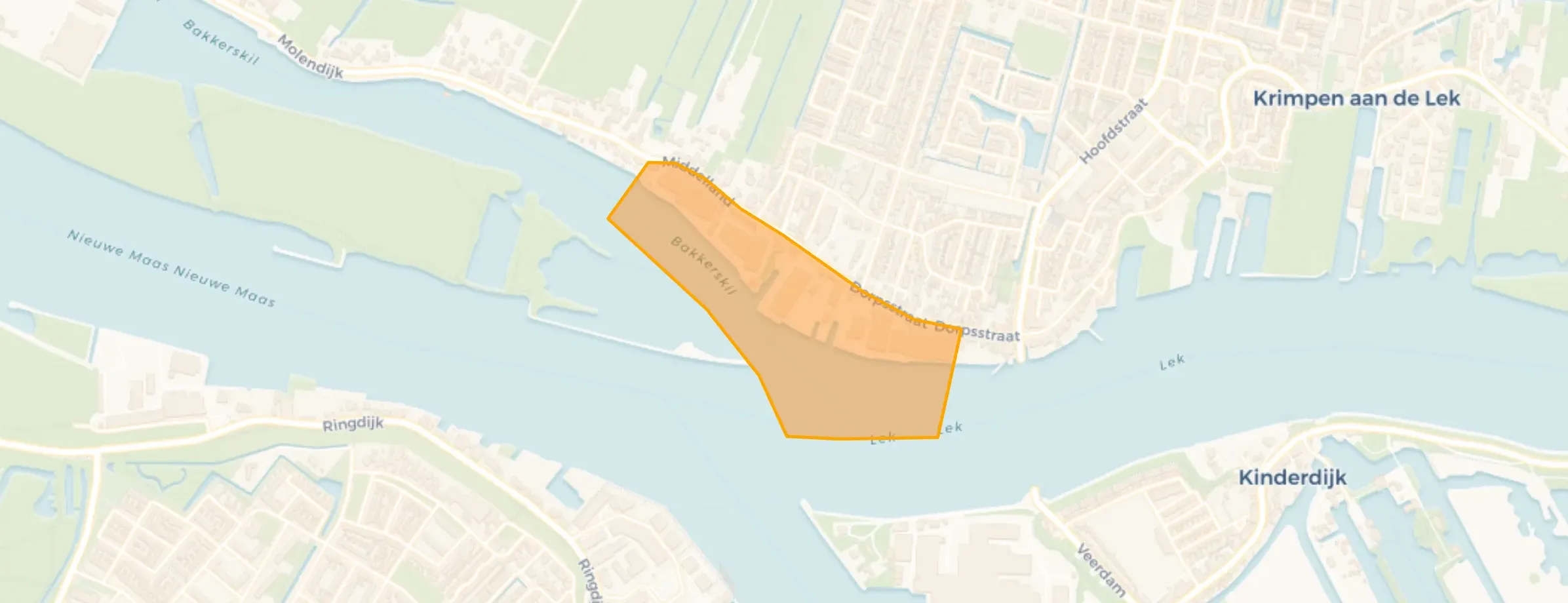 Kaart van Industrieterrein Krimpen