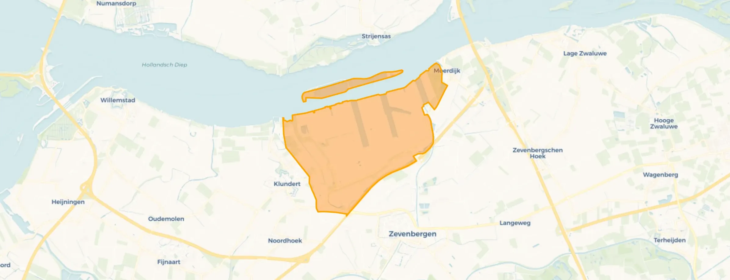 Kaart van Industrieterrein Moerdijk