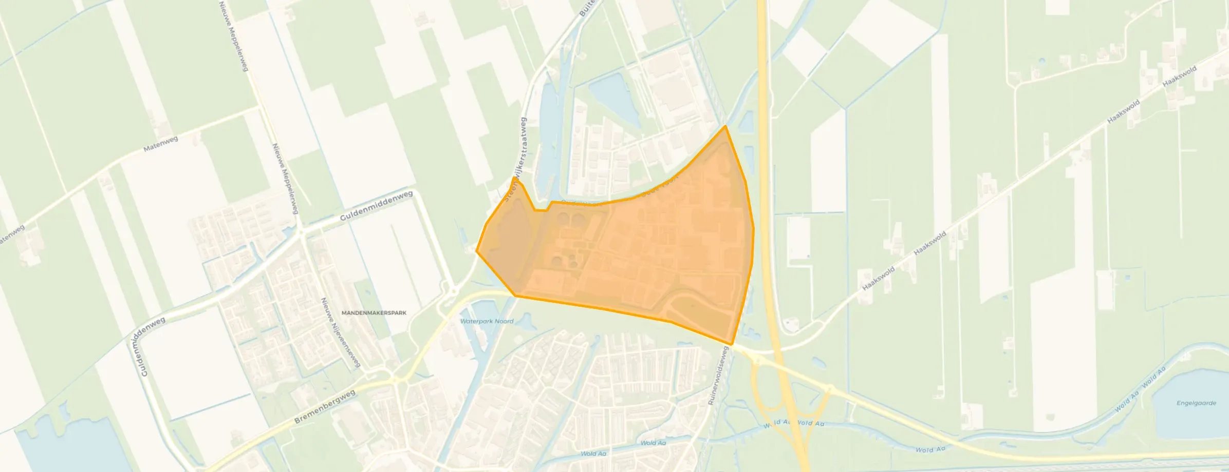 Kaart van Industrieterrein Noord I