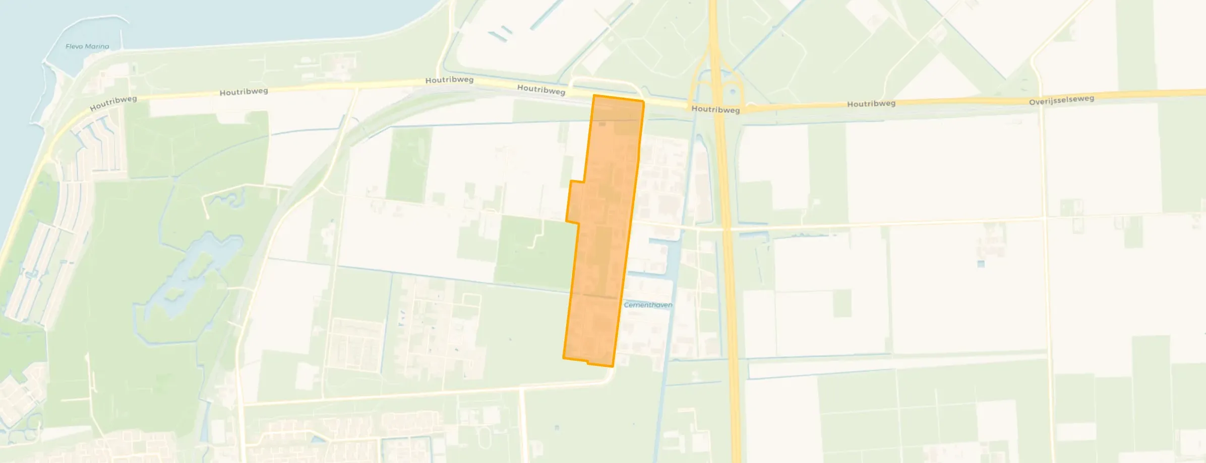 Kaart van Industrieterrein Oostervaart West