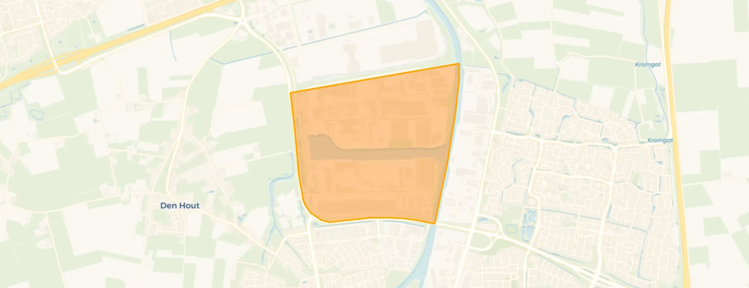 Kaart van Industrieterrein Weststad-Zuid