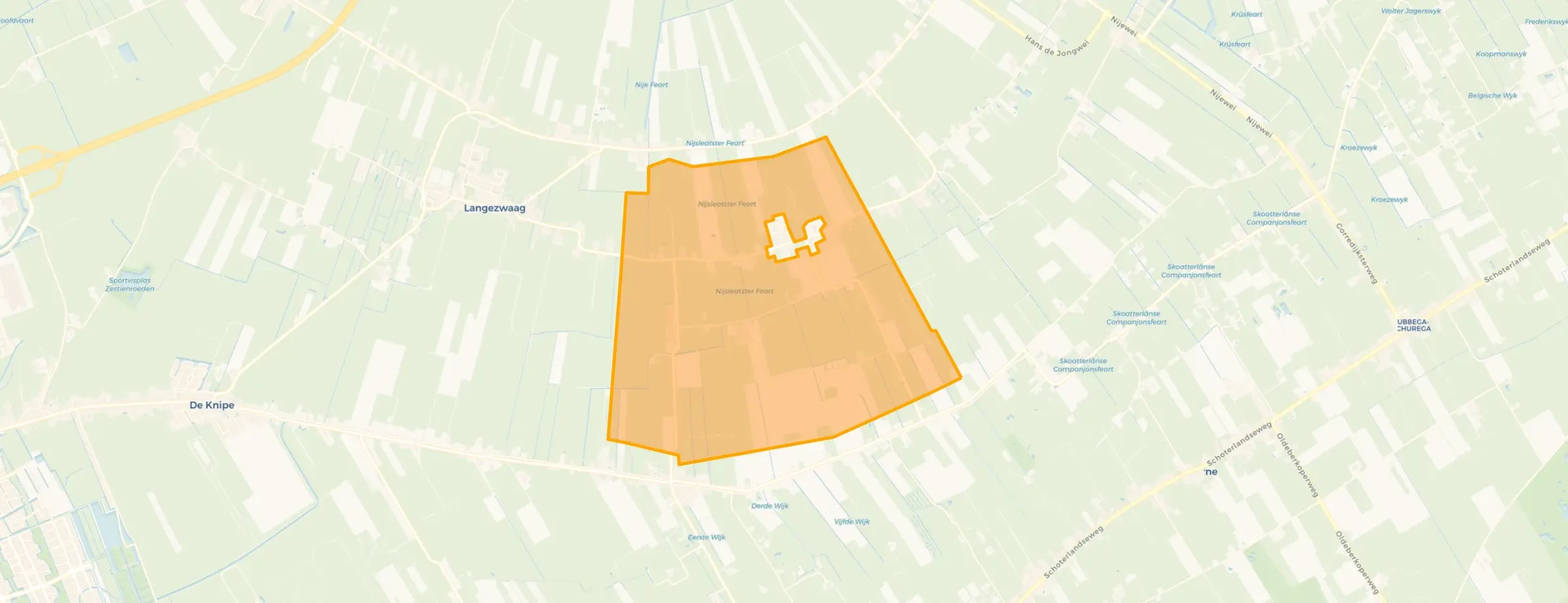 Kaart van Jonkerslân-Buitengebied