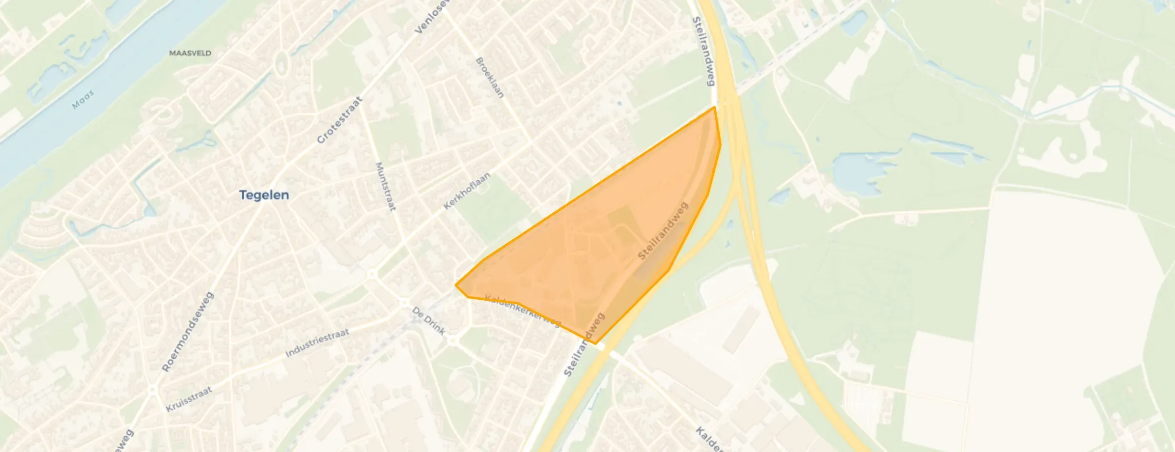 Kaart van Kaldenkerkerweg-West