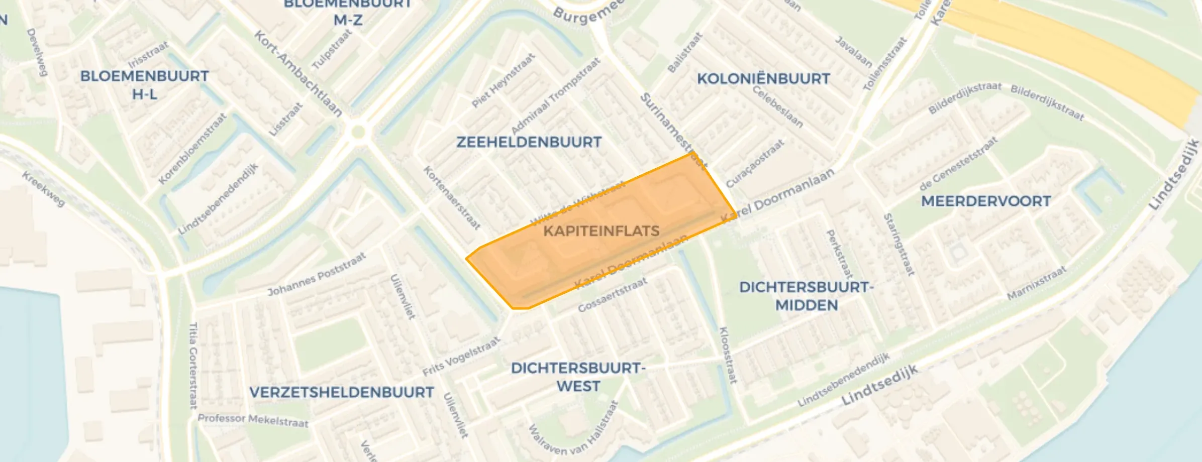 Kaart van Kapiteinflats