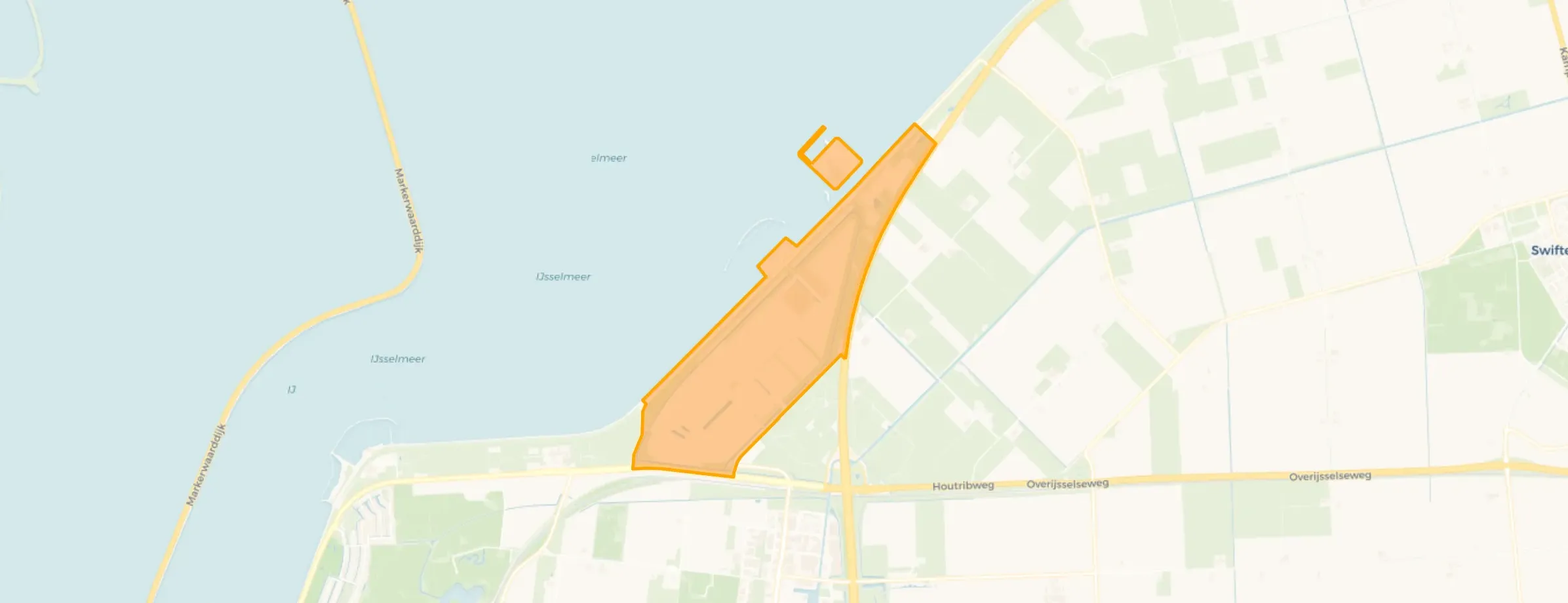 Kaart van Karperweg IJsselmeerdijk