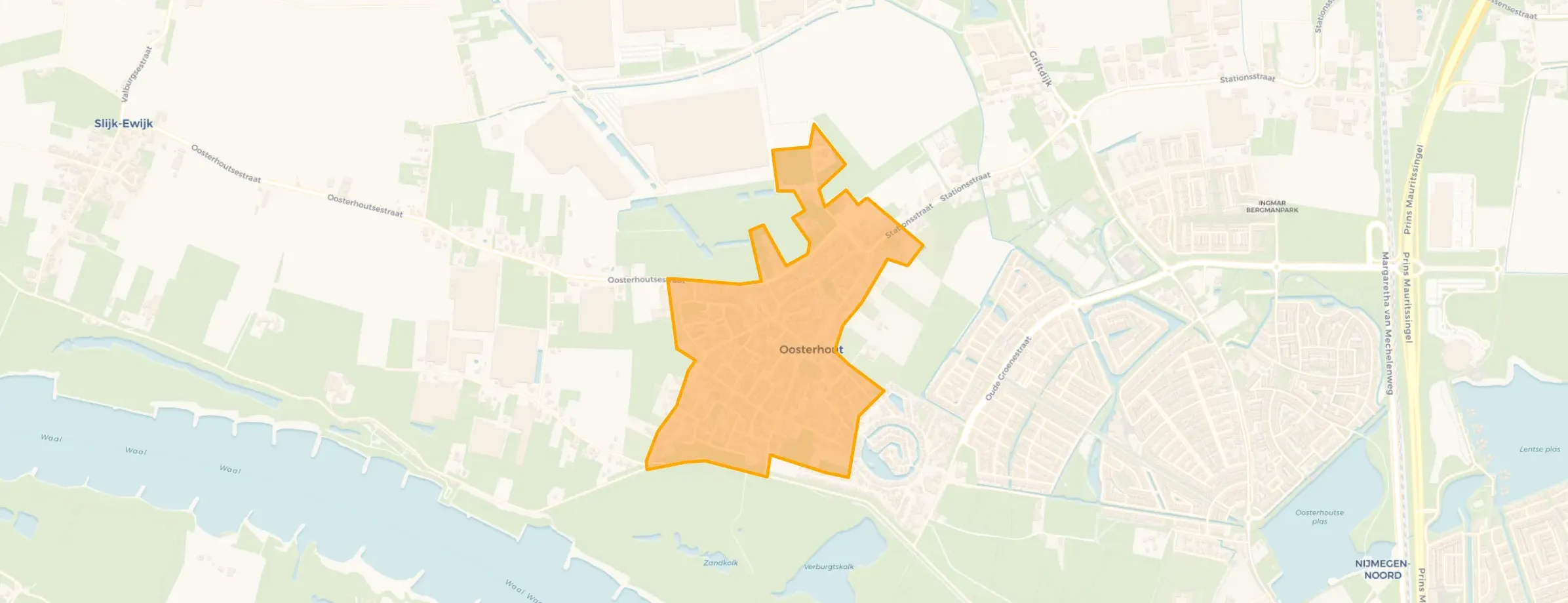 Kaart van Kern Oosterhout