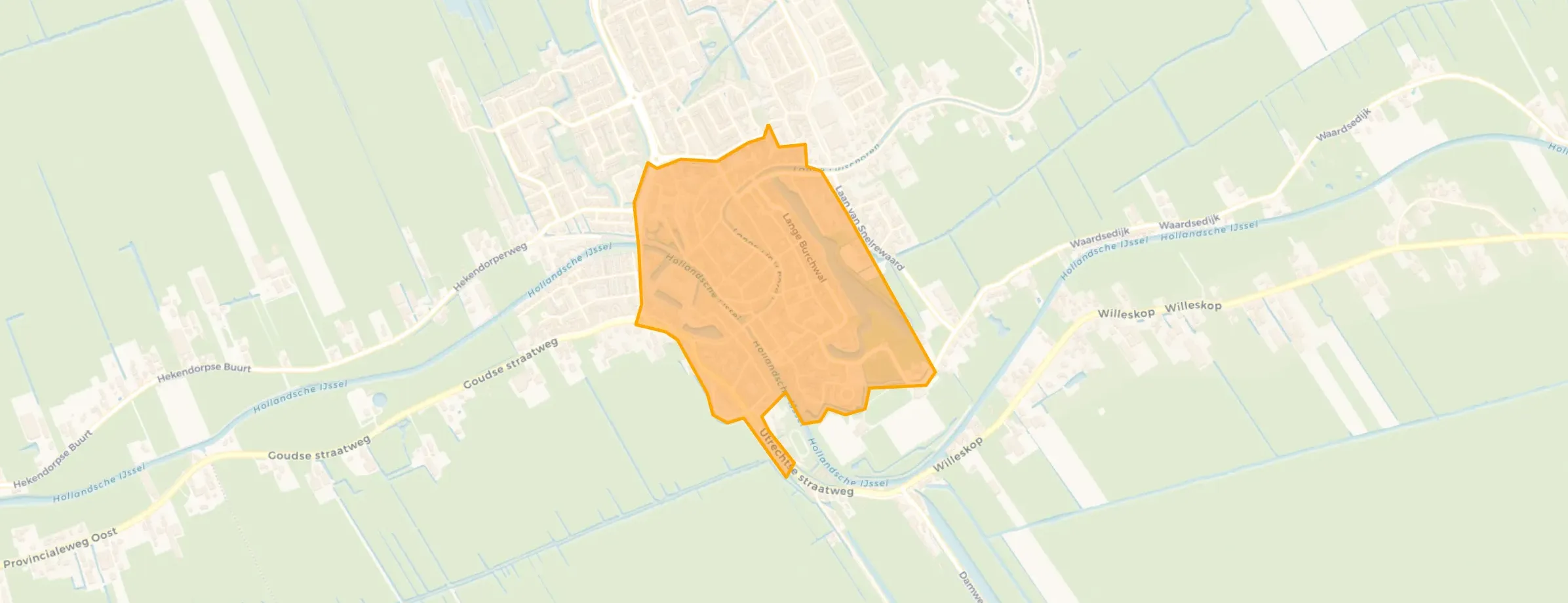 Kaart van Kern Oudewater