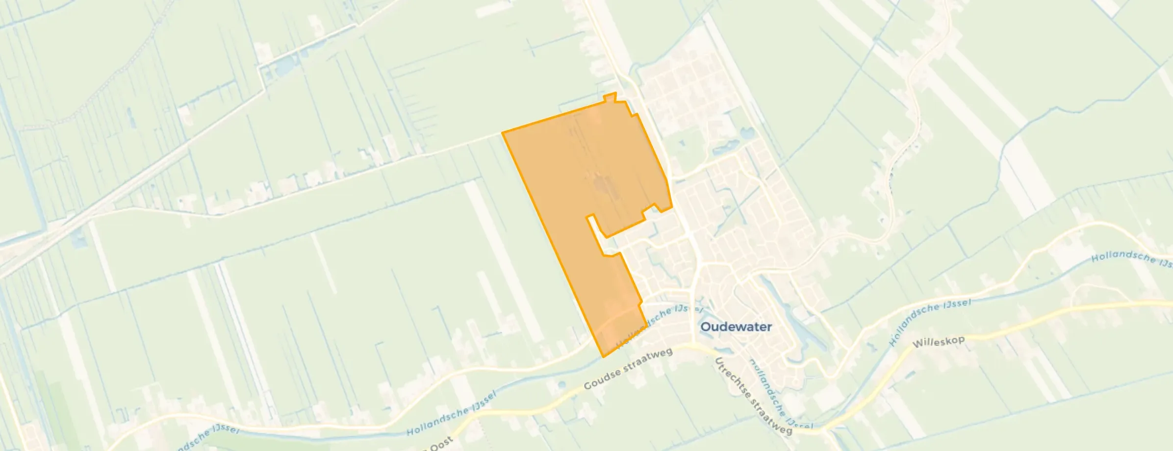 Kaart van Klein Hekendorp buitengebied