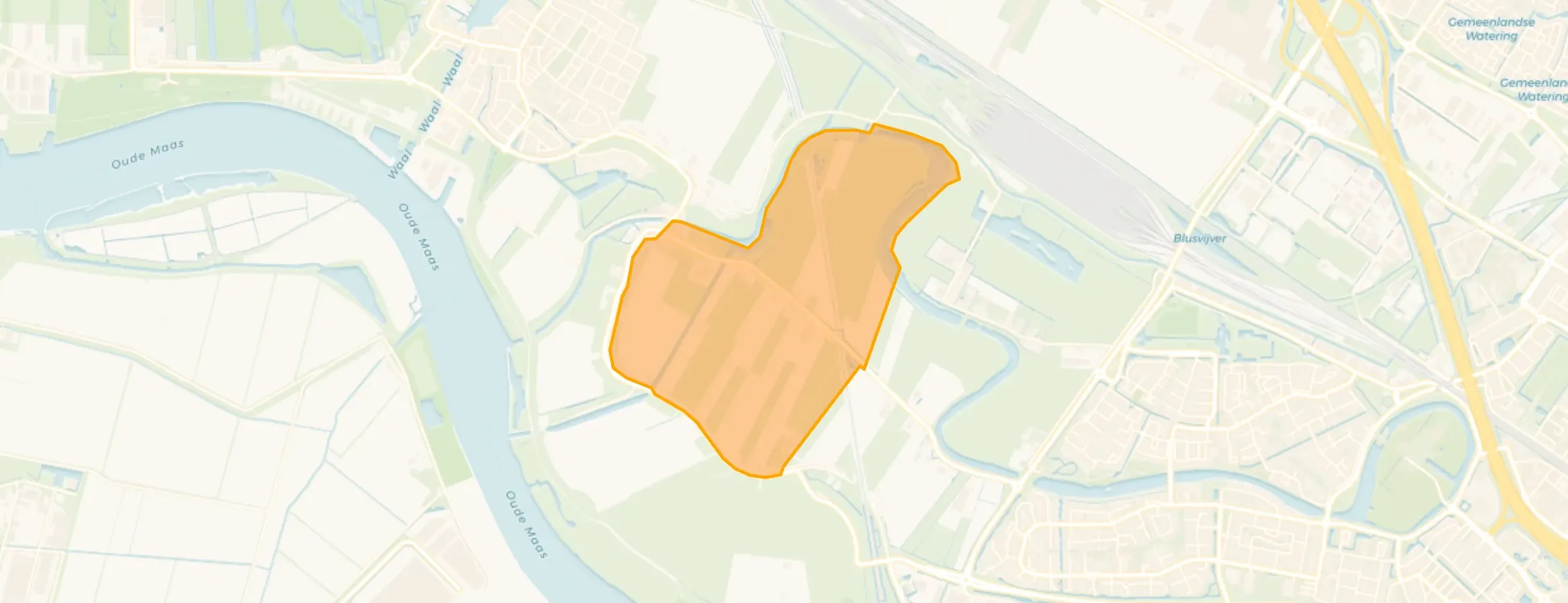Kaart van Kleine Lindt Polder