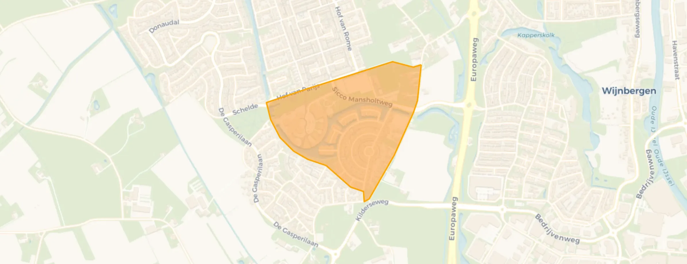 Kaart van Kleurrijke buurt